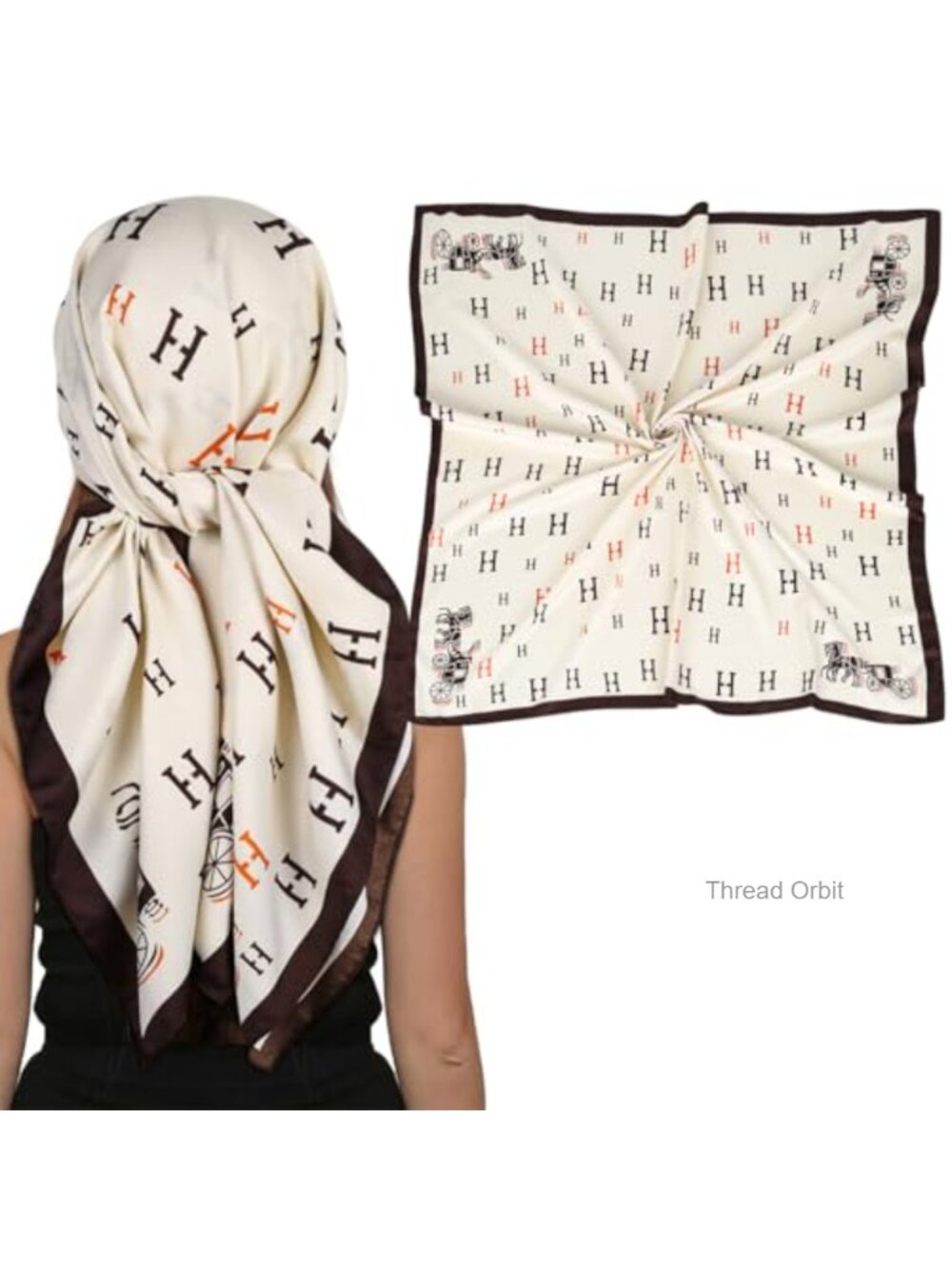 Satin Head Scarf 35x35 Silk Feel Wrap Shawl Sun Cover Gift for Her